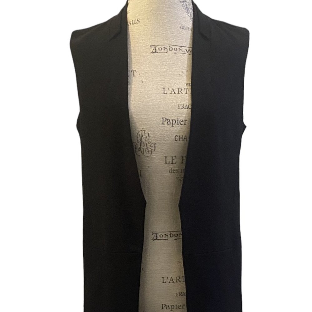 NWOT WHBM Black Sleeveless Business Vest 01
